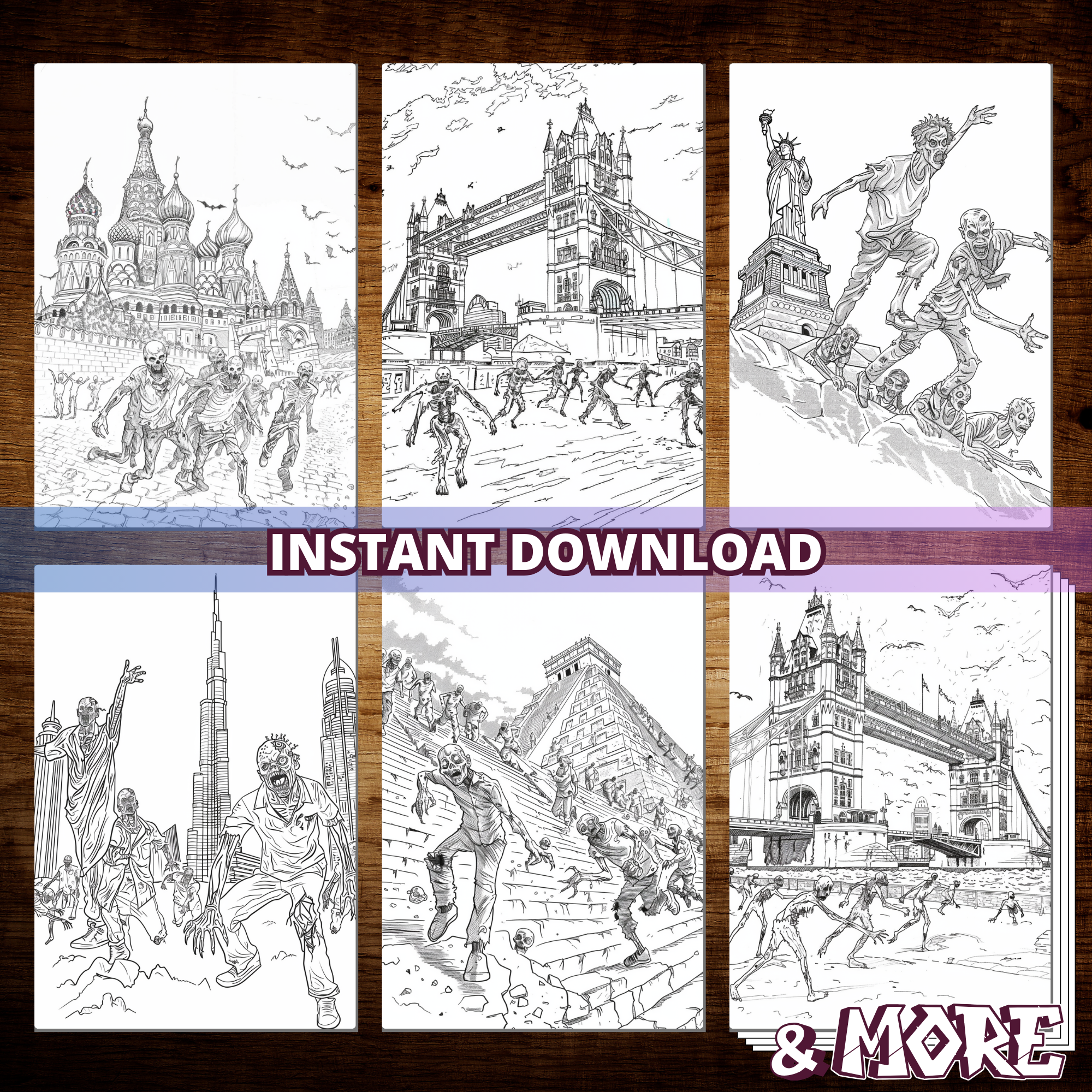 City Of Zombies Coloring Pages