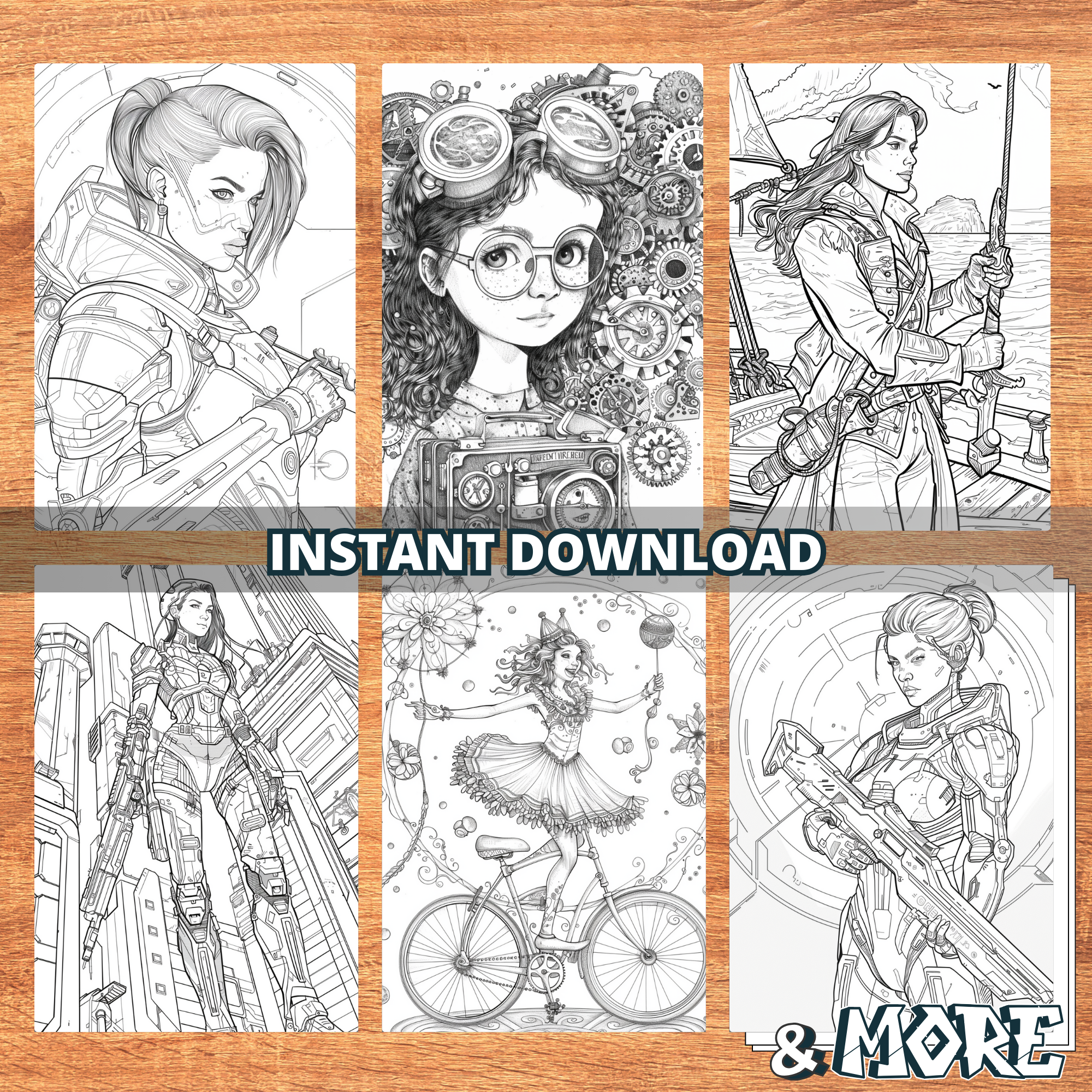 Girlie Heroes Coloring Pages