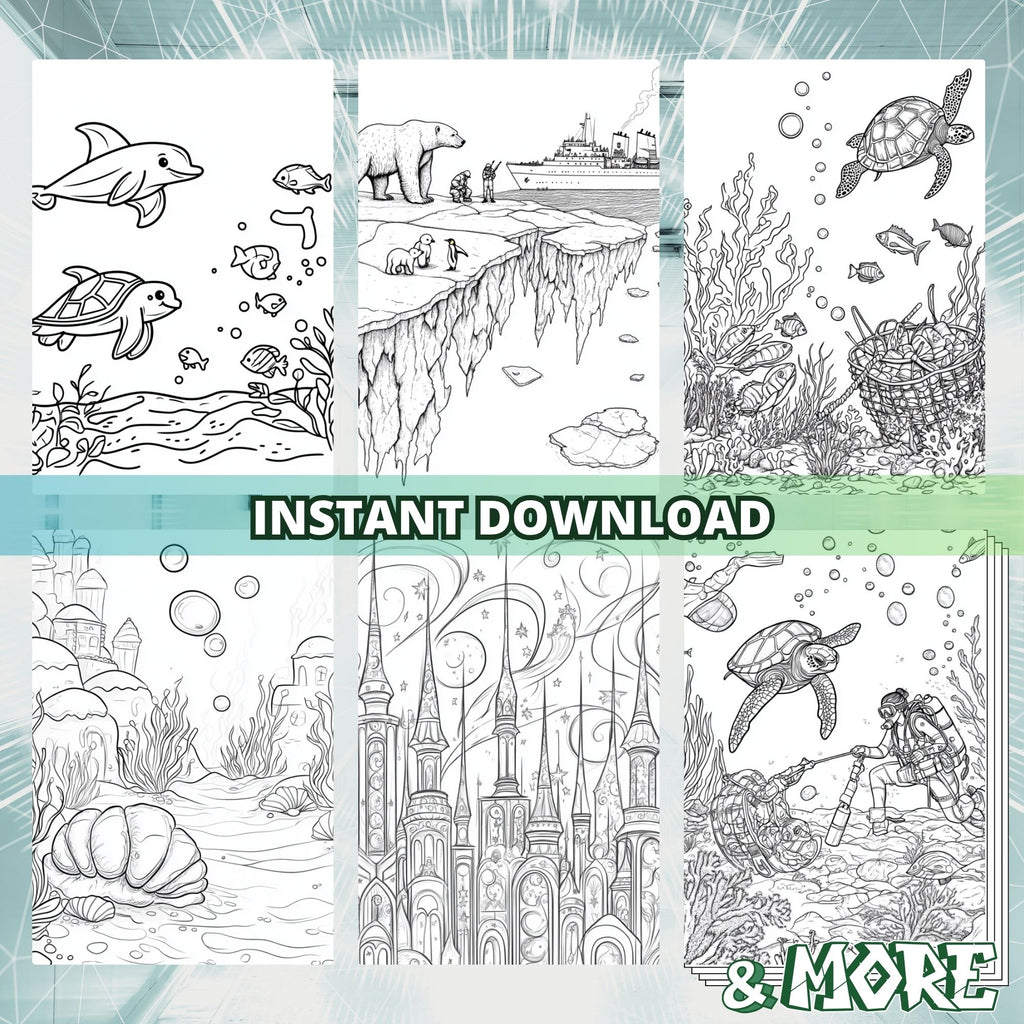 Kids' Beautiful Worlds Coloring Book Pages