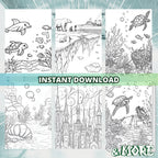 Kids' Beautiful Worlds Coloring Book Pages