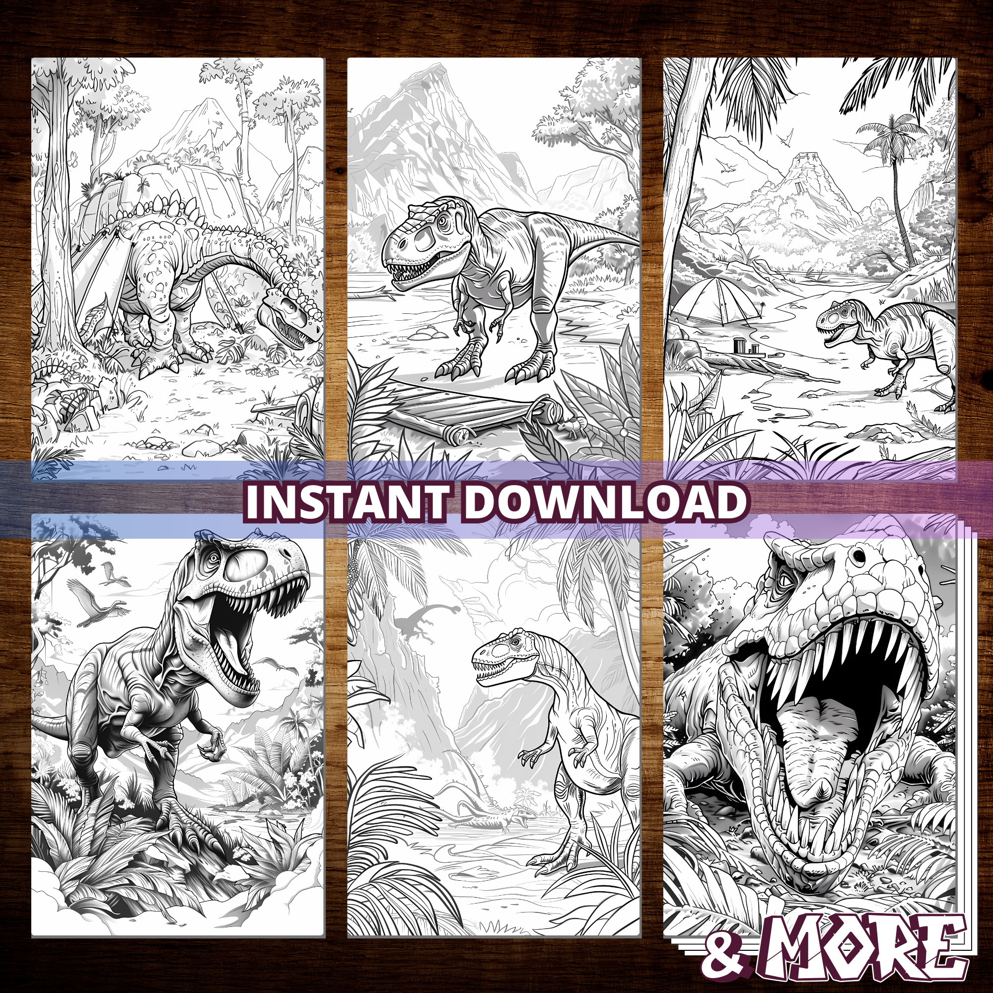 Age of Dinosaurs Coloring Book Pages