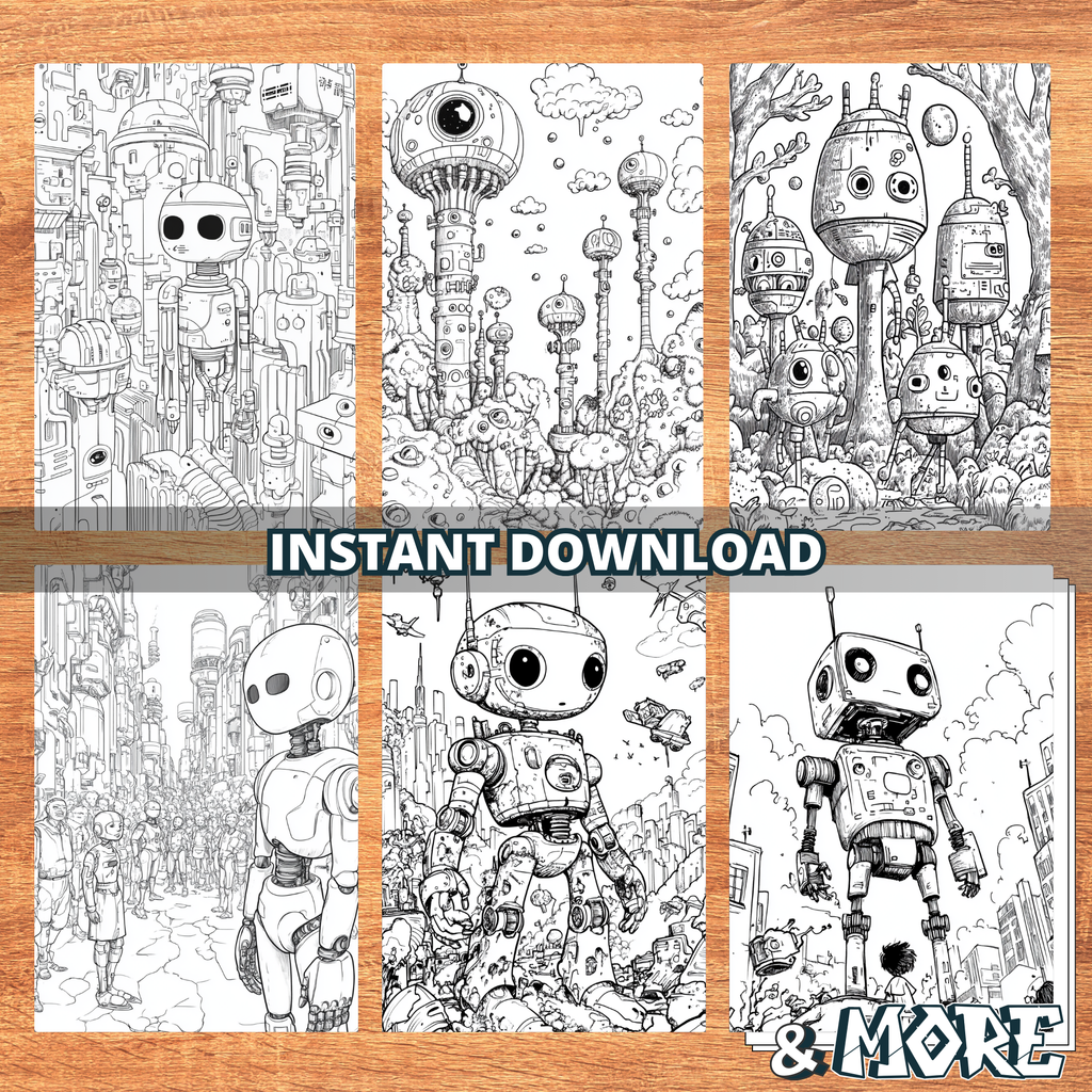 Futuristic Roboverse Coloring Pages