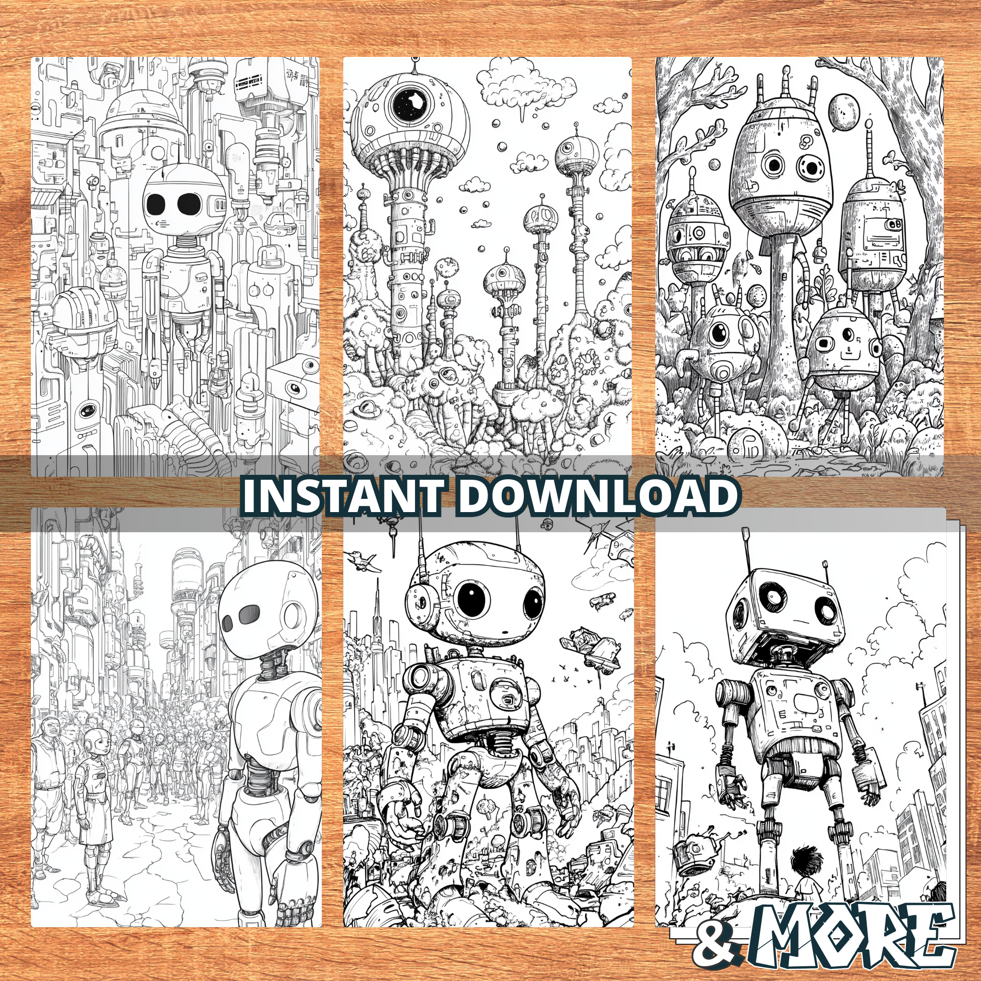 Futuristic Roboverse Coloring Pages