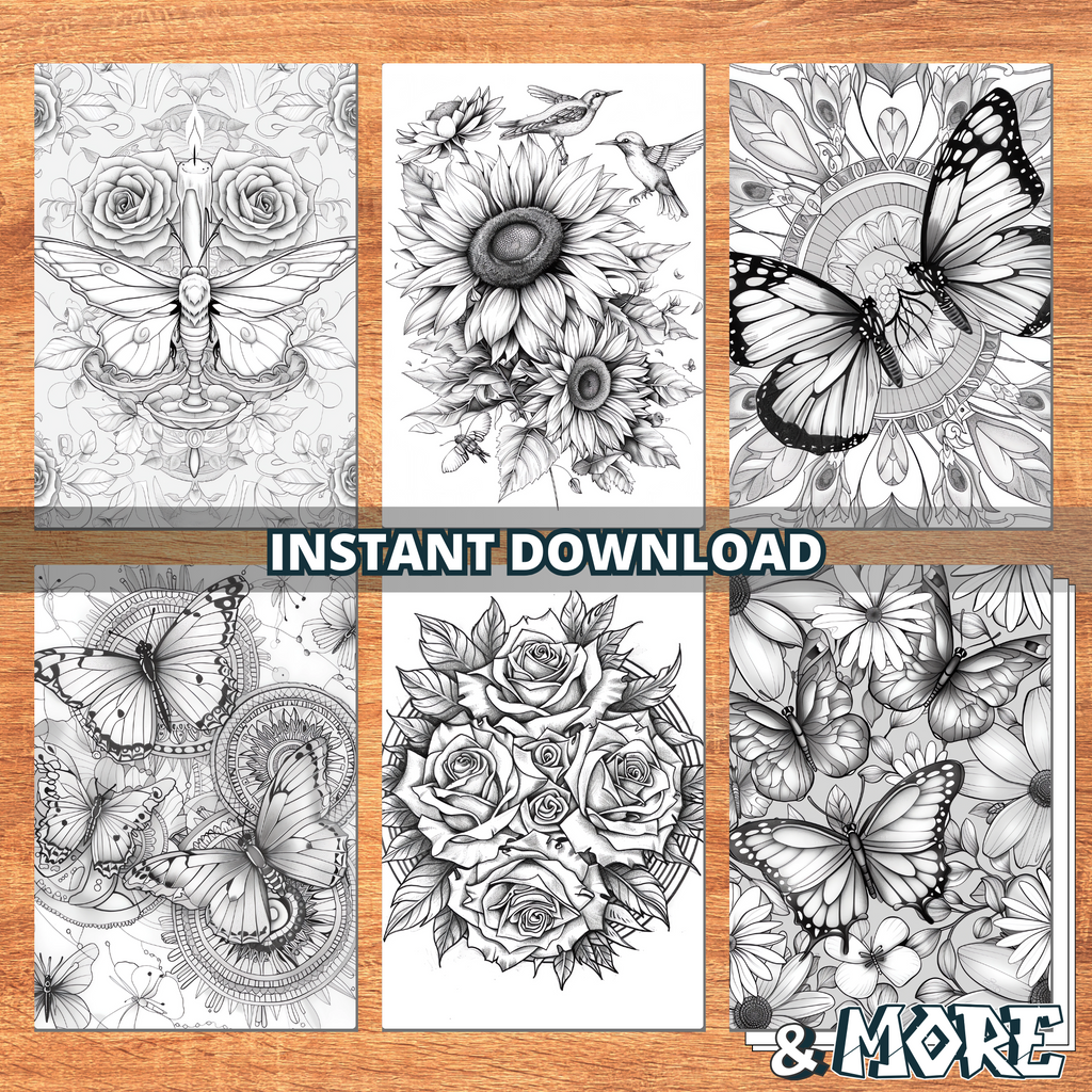 Rose's Beautiful Butterflies Coloring Pages
