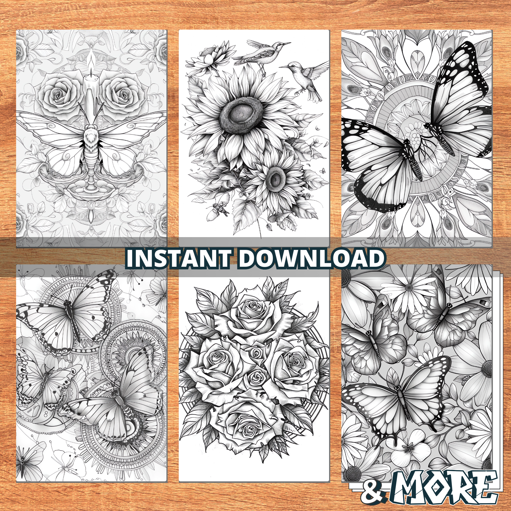 Rose's Beautiful Butterflies Coloring Pages