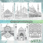 Great Islamic Buildings Coloring Book Pages