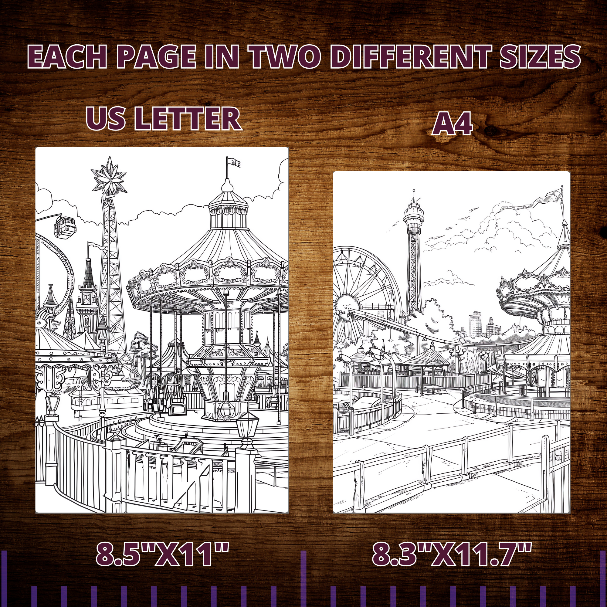 Theme Park Coloring Pages