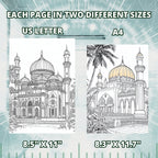 Great Islamic Buildings Coloring Book Pages