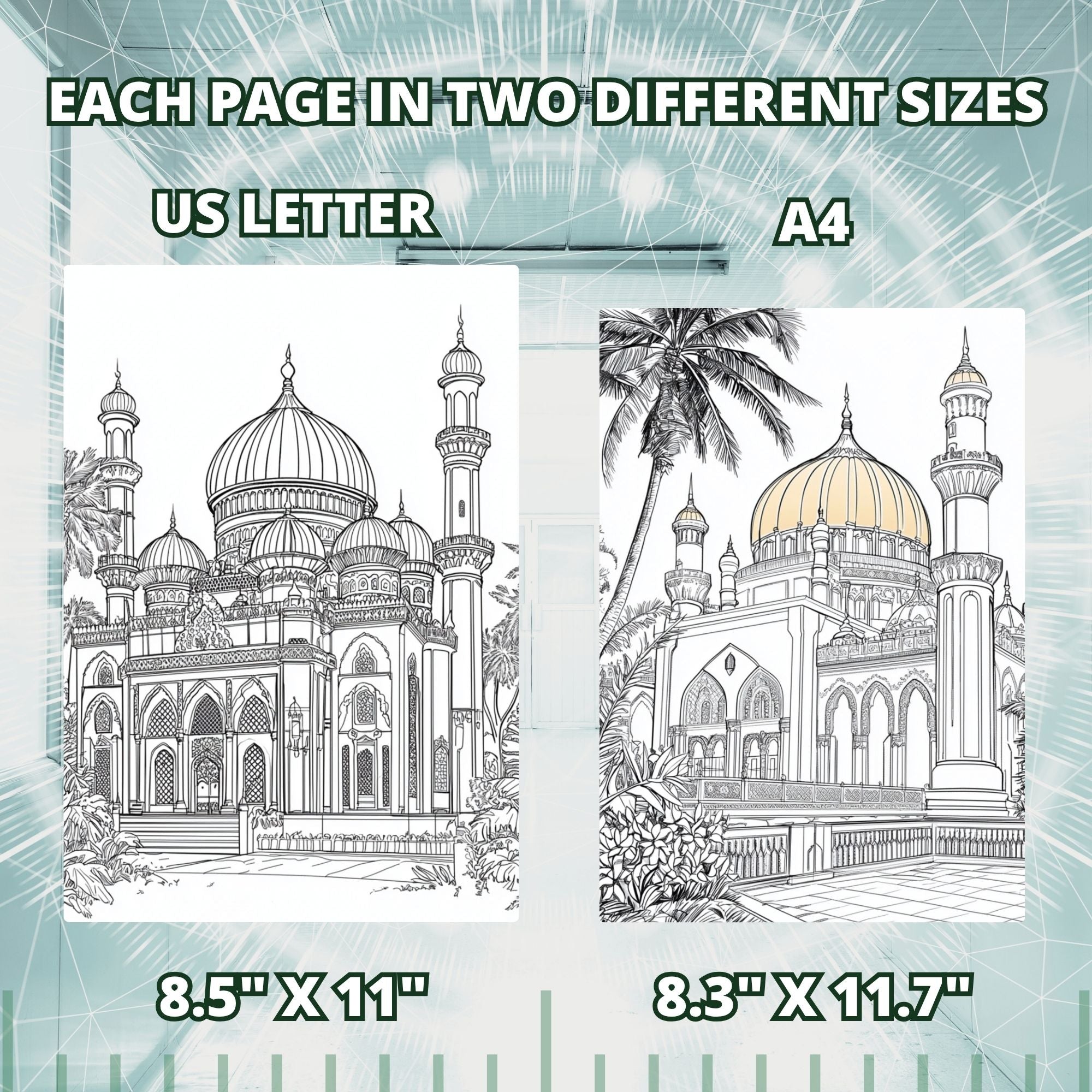 Great Islamic Buildings Coloring Book Pages
