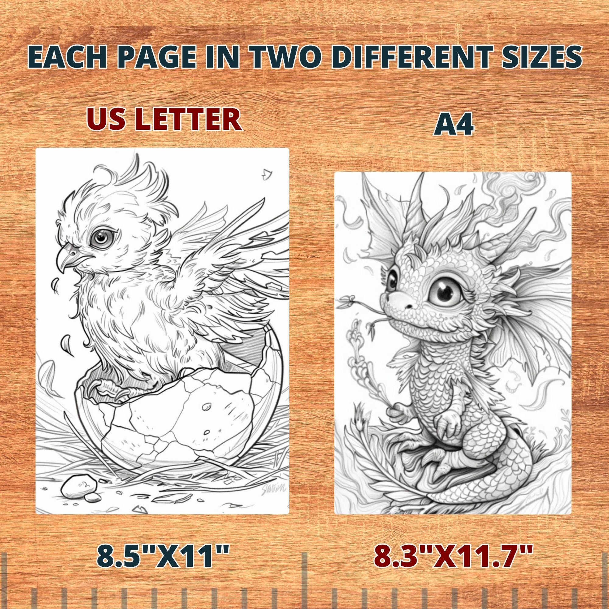 Mythical Baby Animals Coloring Pages