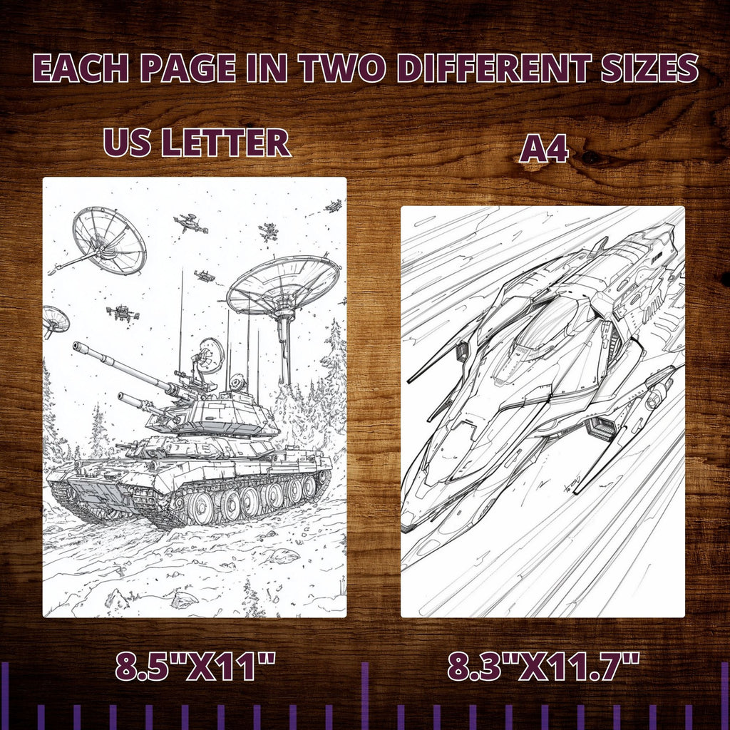 Futuristic Tanks Coloring Pages