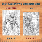 Futuristic Roboverse Coloring Pages