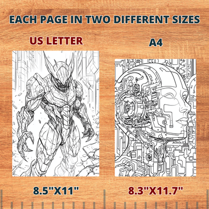 Futuristic Roboverse Coloring Pages