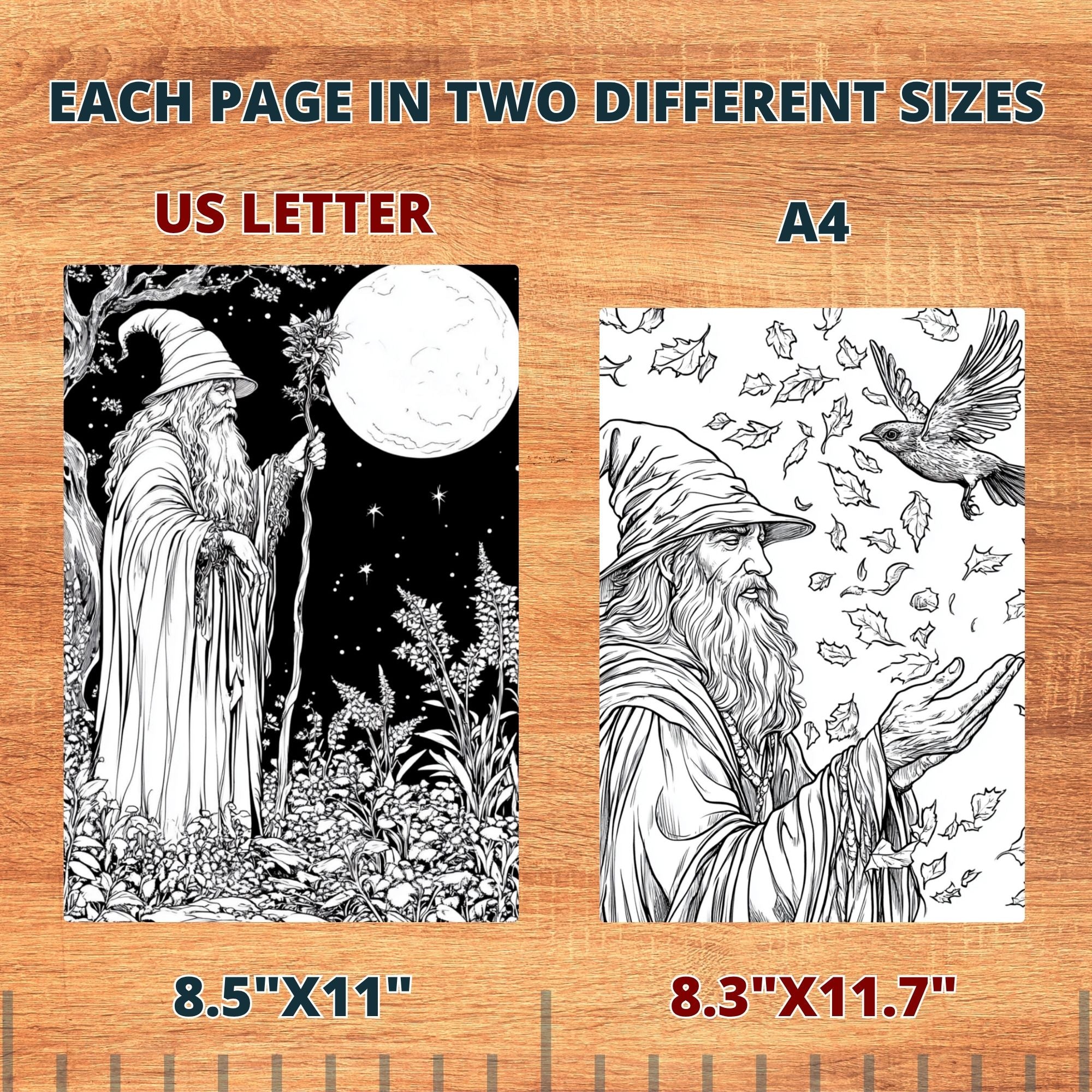 Enchanted Forest Wizards Coloring Pages