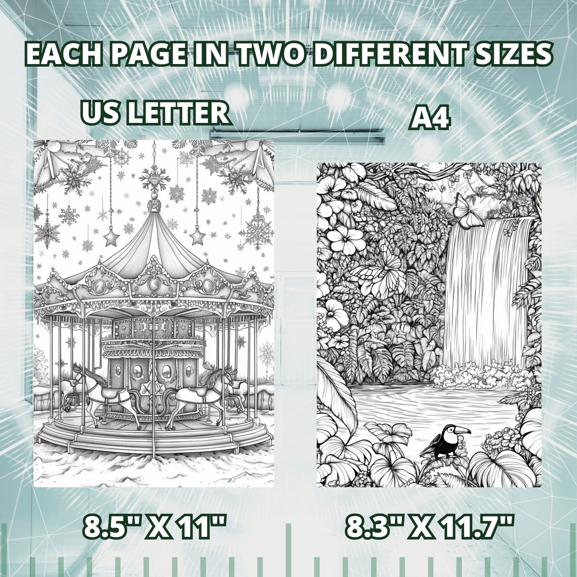 Kids' Beautiful Worlds Coloring Book Pages