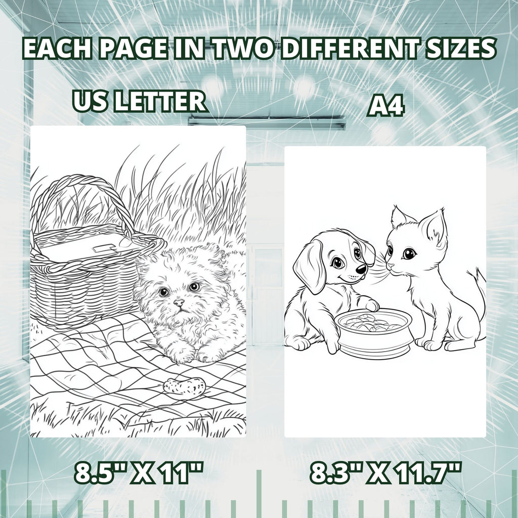 Puppies & Pussies Coloring Book Pages