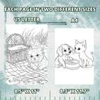 Puppies & Pussies Coloring Book Pages
