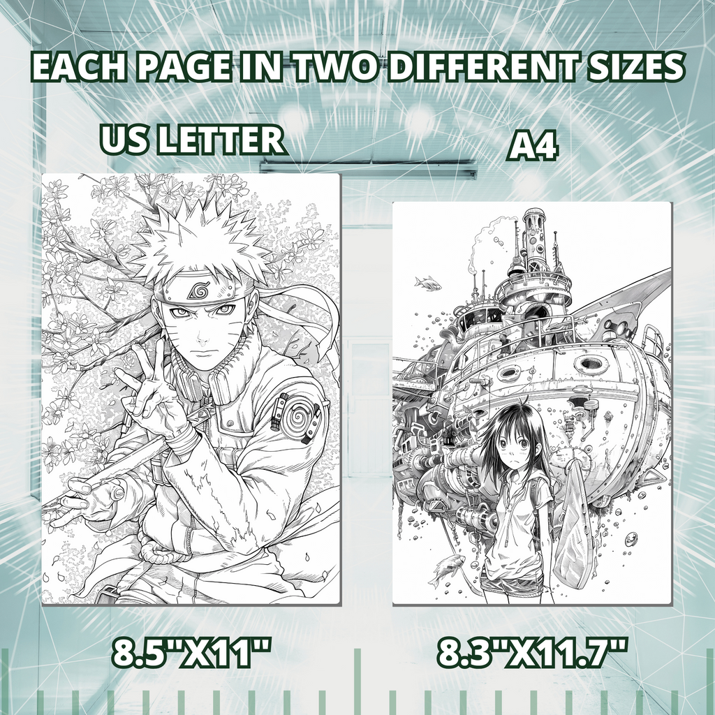 Anime Adventures' Guys Coloring Pages