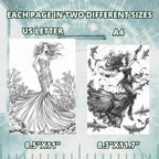 Wild Mermaids Coloring Pages