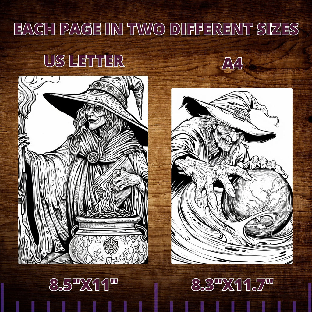 Wicked Witches Coloring Book Pages