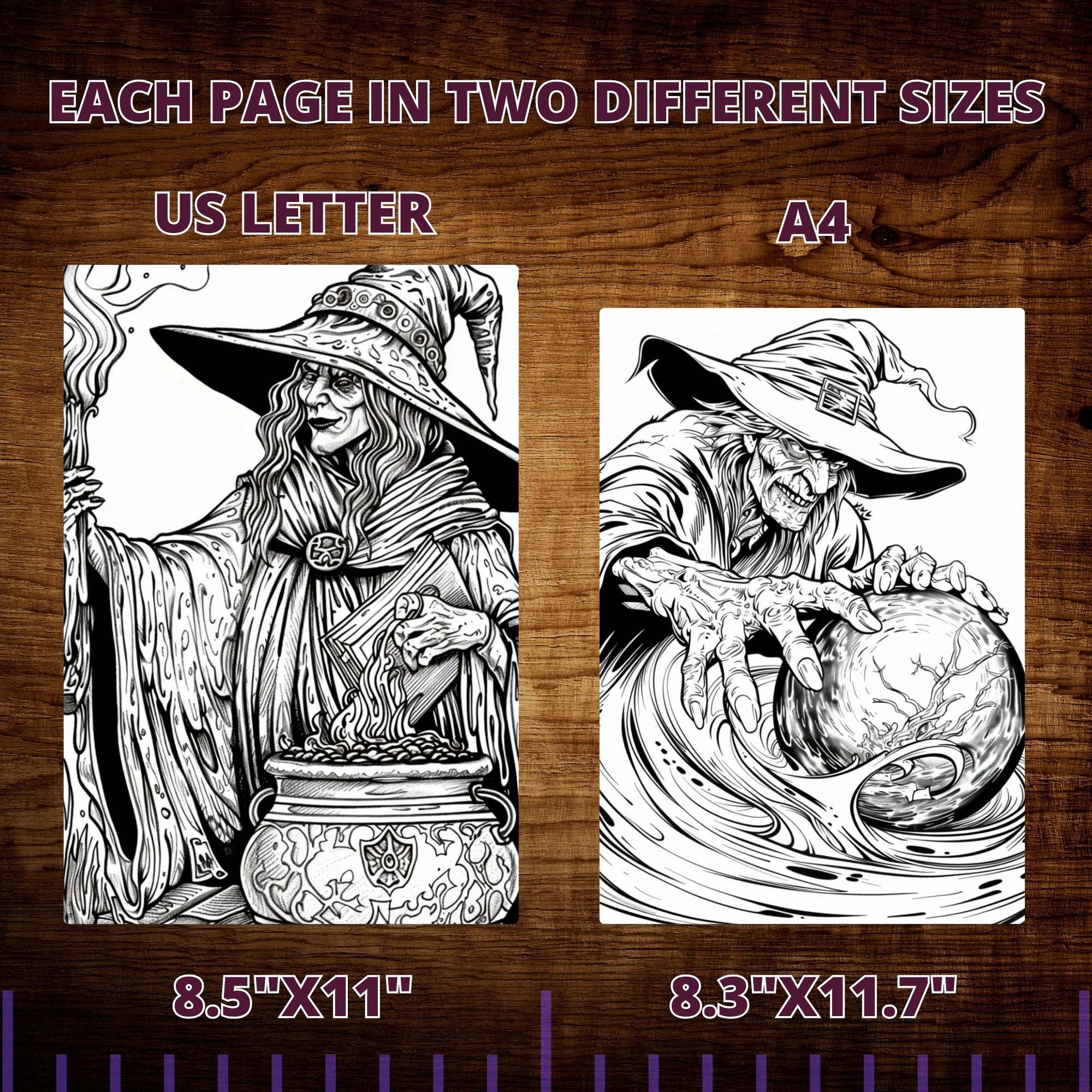 Wicked Witches Coloring Book Pages