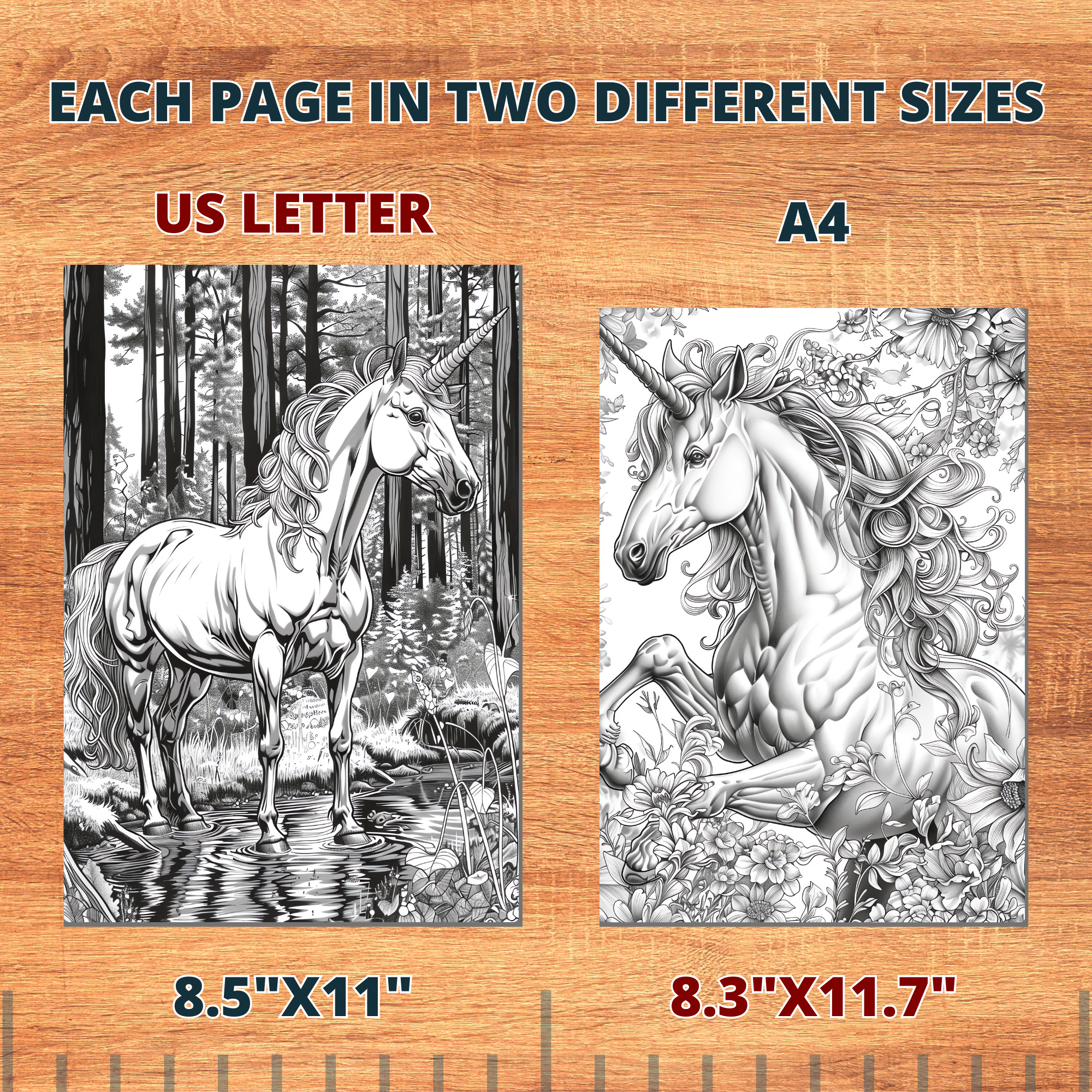 Unicorn Beautiful Horses Coloring Pages