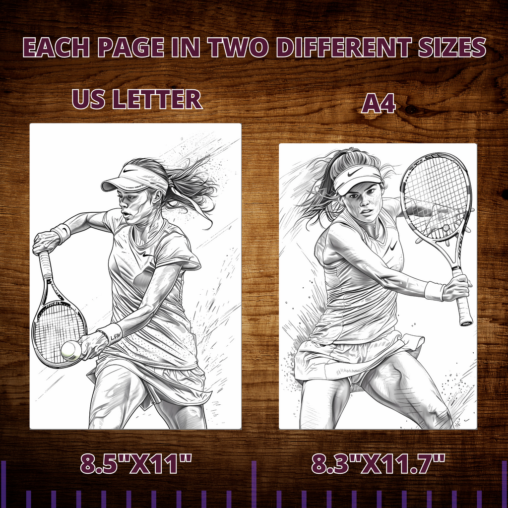Tennis Girlie Coloring Pages