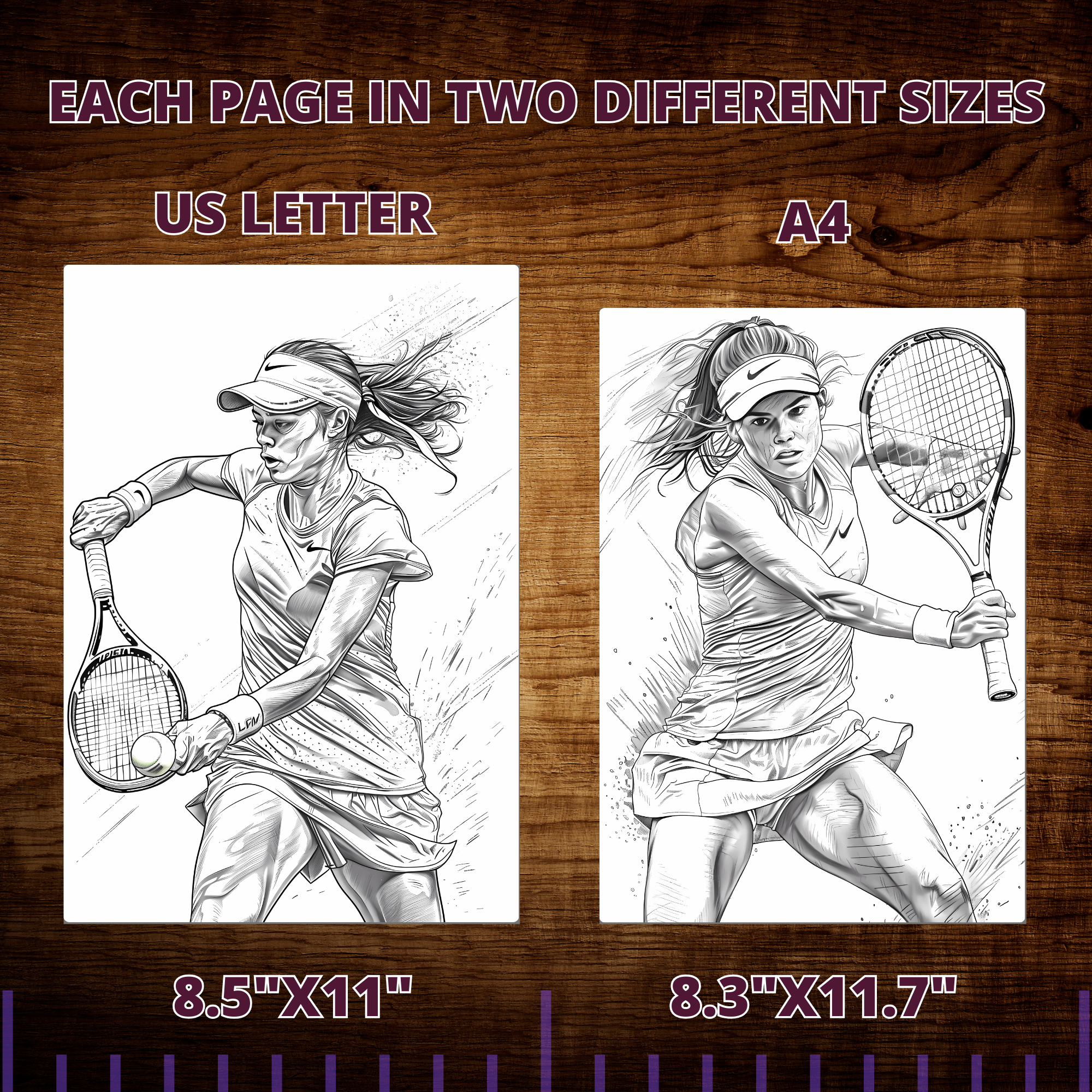 Tennis Girlie Coloring Pages