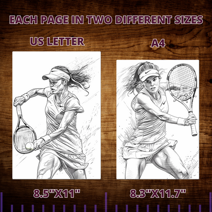 Tennis Girlie Coloring Pages
