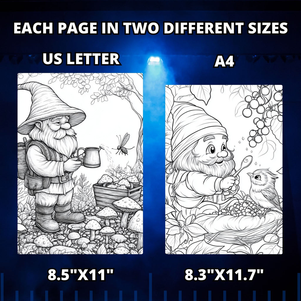 Little Footsteps (Gnomes) Coloring Book Pages