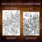 Old City Monsters Coloring Pages Collection