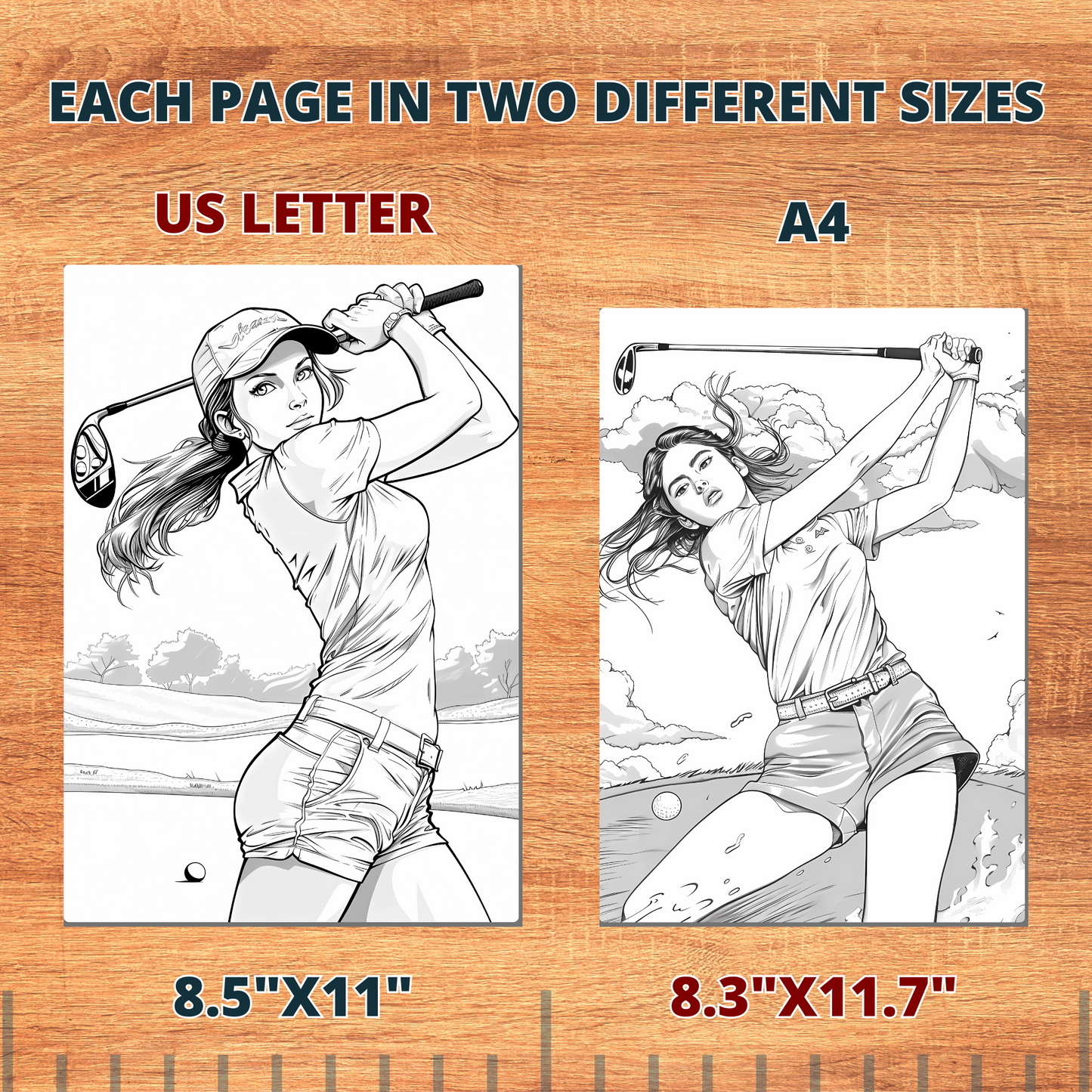 Golf Girlie Sport Coloring Pages