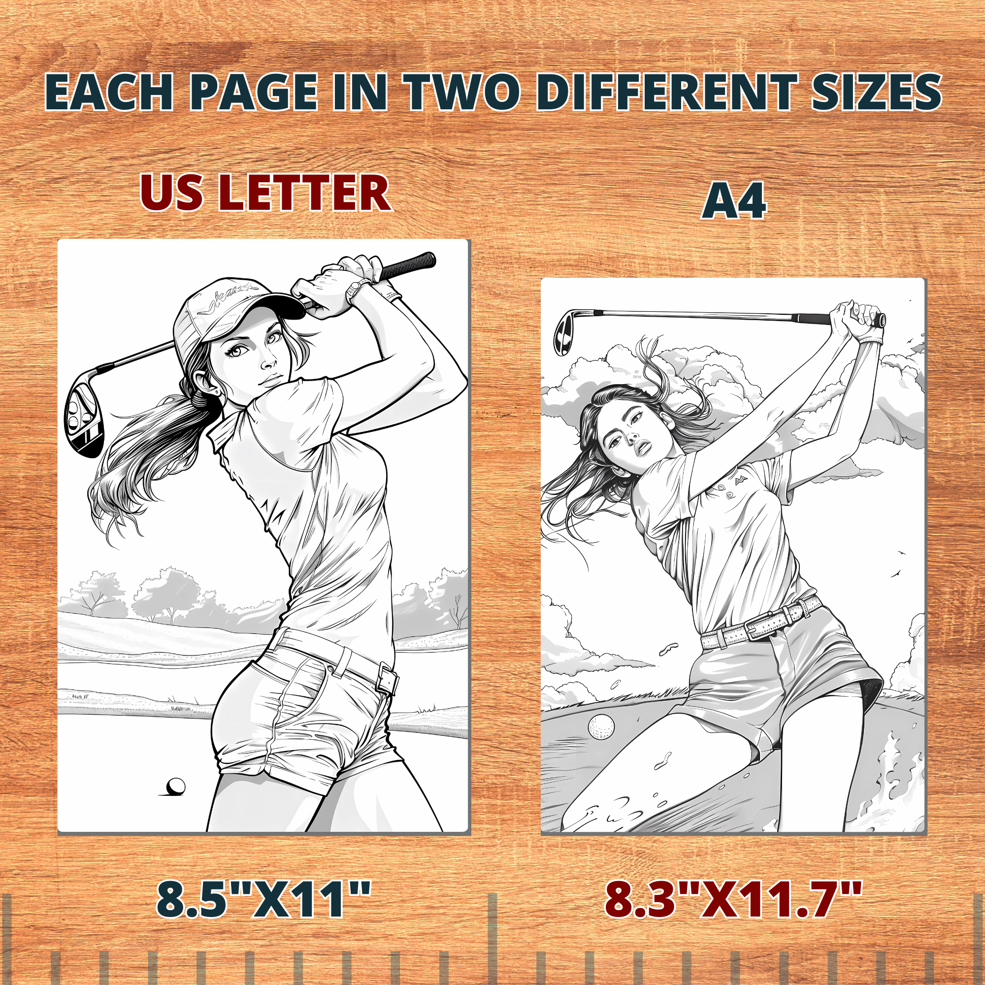 Golf Girlie Sport Coloring Pages