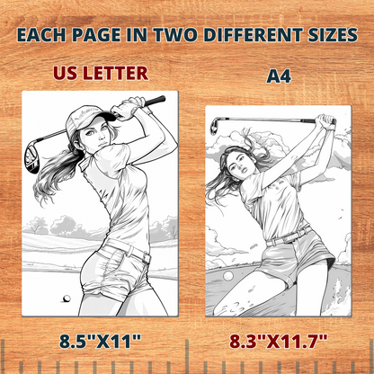 Golf Girlie Sport Coloring Pages