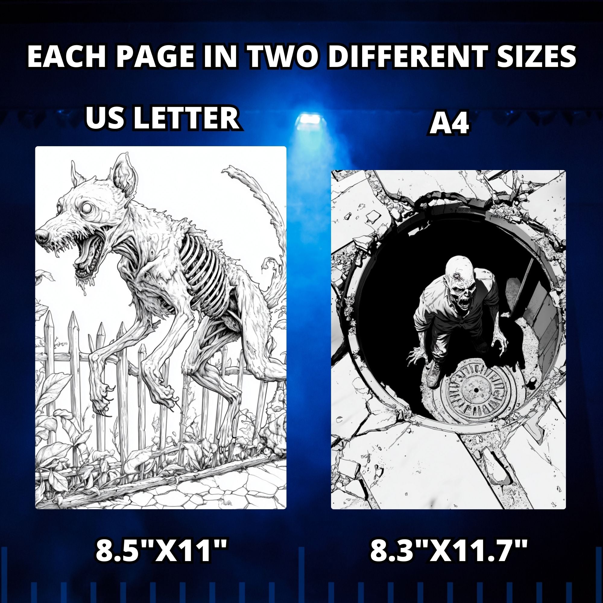 Zombies Unleaashed Coloring Book Pages