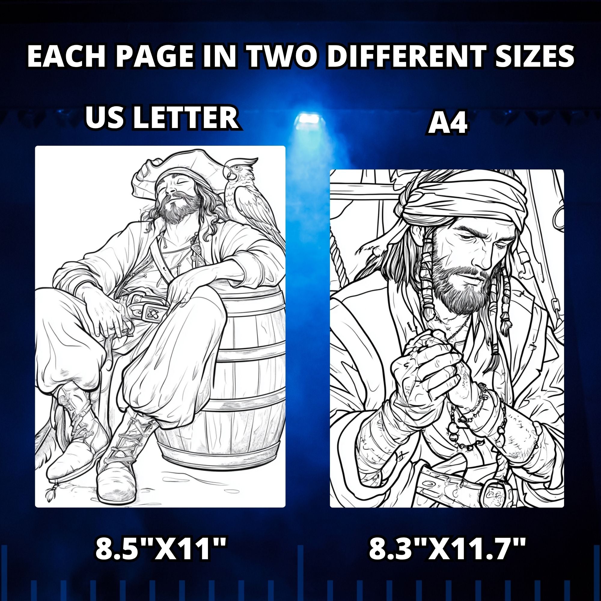 Pirates of The Seven Seas Coloring Book Pages