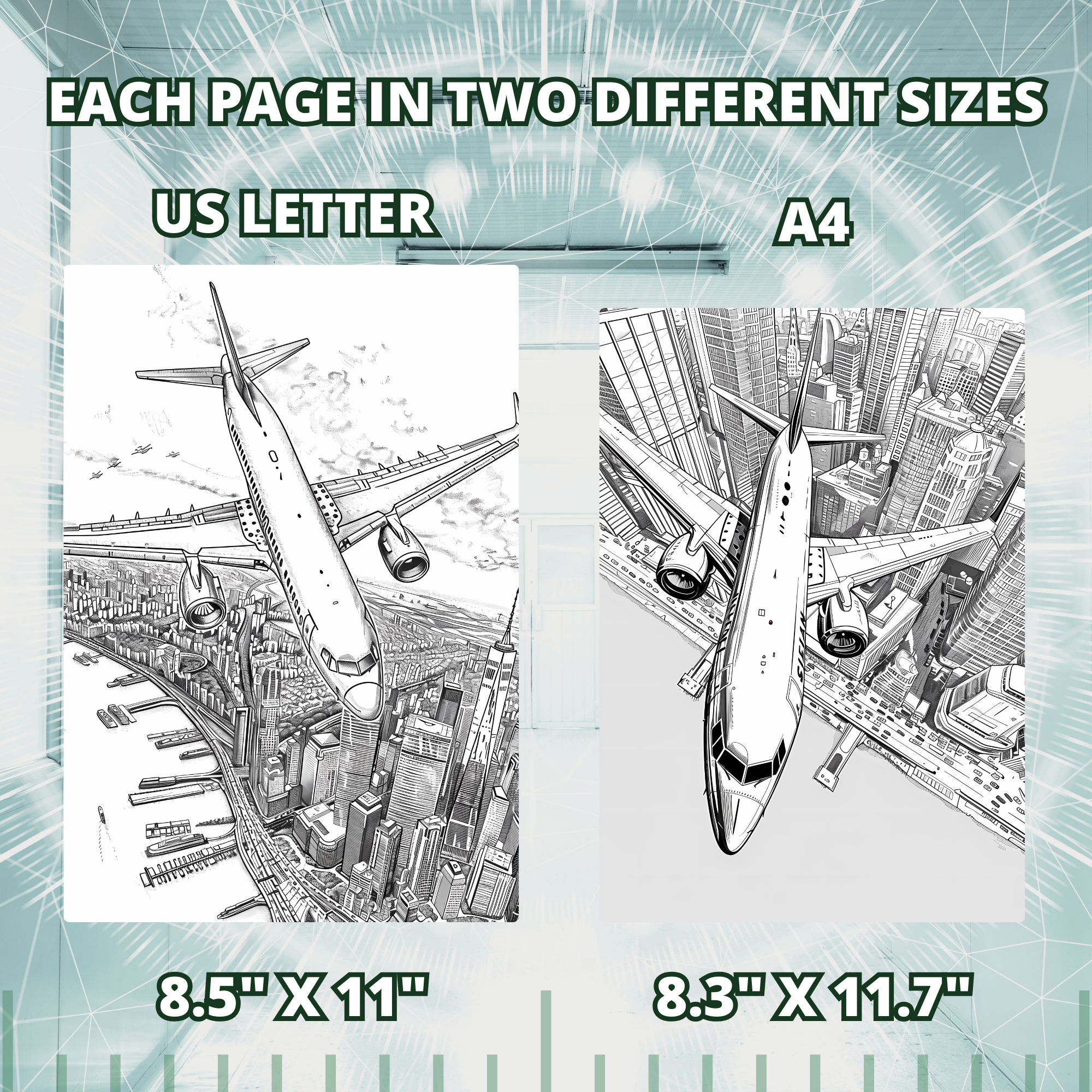 Sky Airplanes Coloring Pages