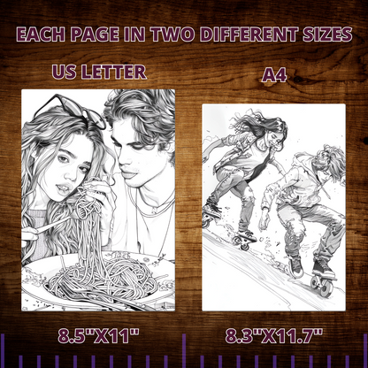 Lovely Couples Coloring Pages