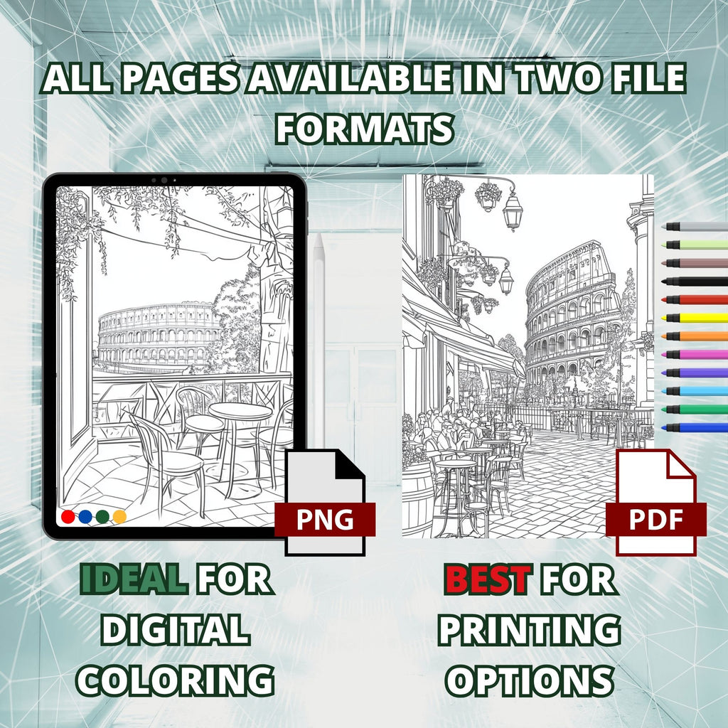 The Italian Coliseum Coloring Pages