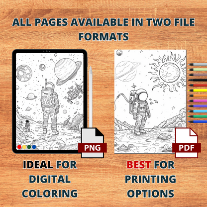 Journey To The Center Of Space Coloring Pages