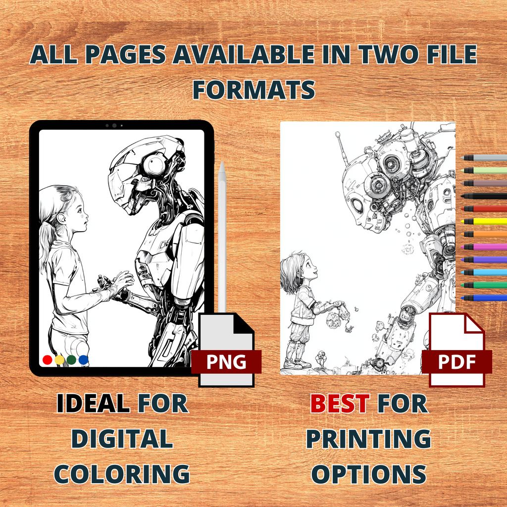Futuristic Roboverse Coloring Pages