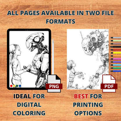 Futuristic Roboverse Coloring Pages