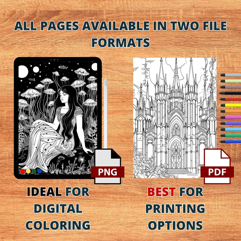 Enchantment Gothics Coloring Pages