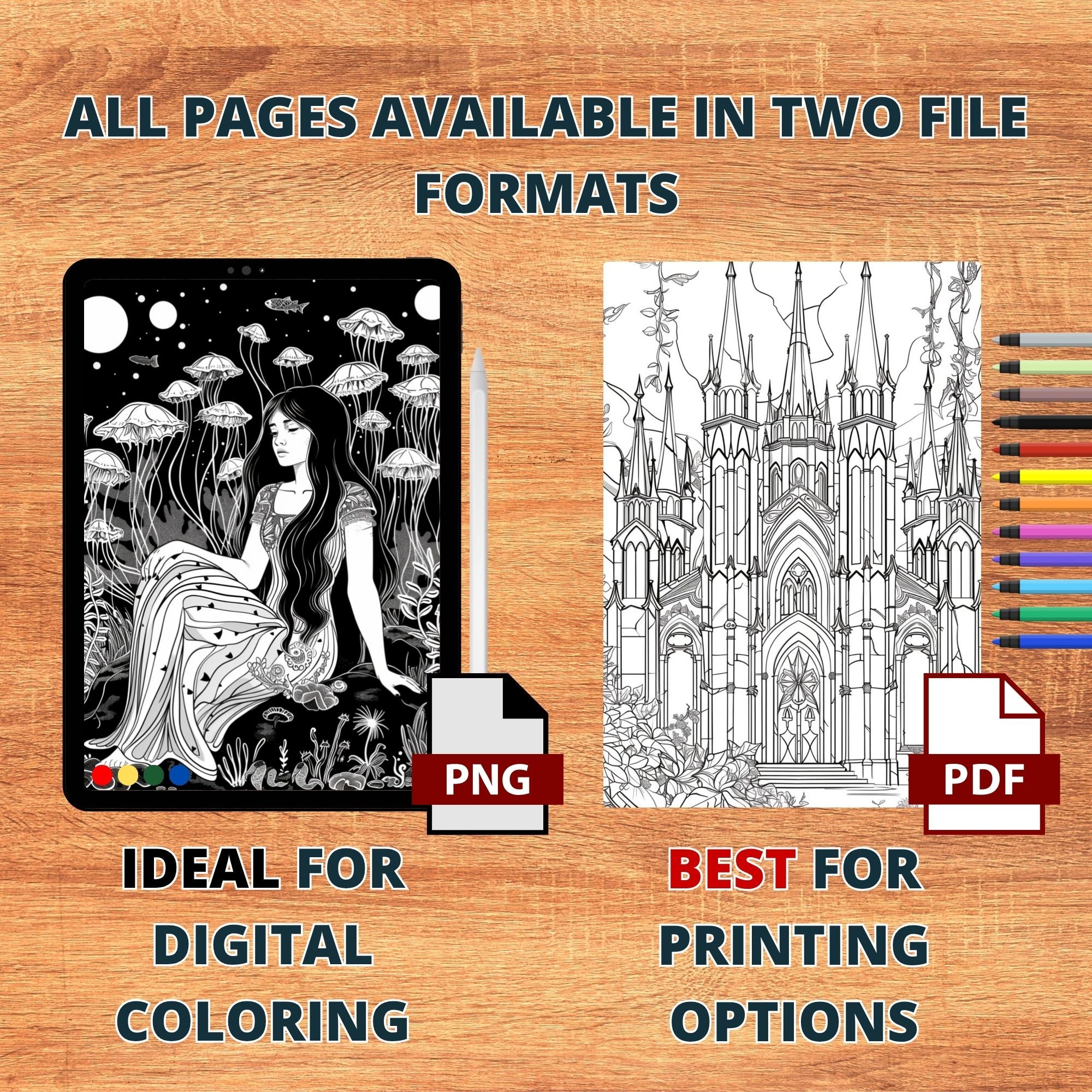 Enchantment Gothics Coloring Pages