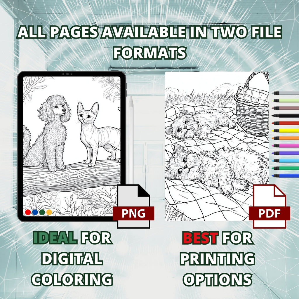 Puppies & Pussies Coloring Book Pages