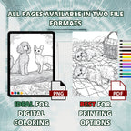 Puppies & Pussies Coloring Book Pages