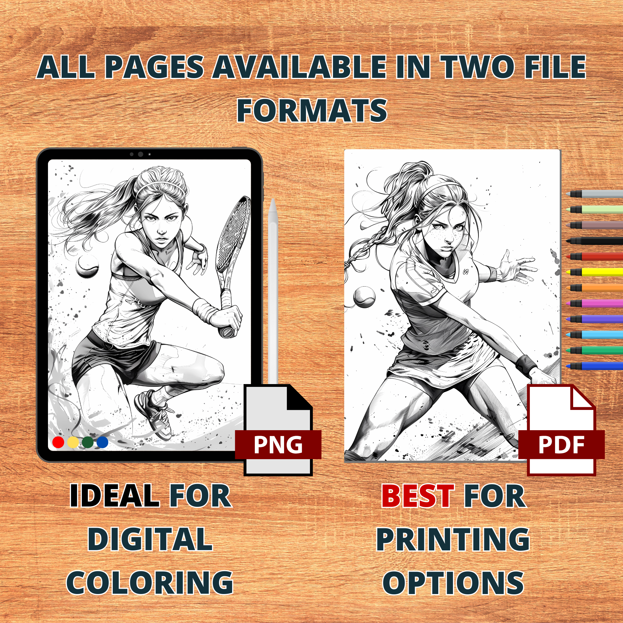 Squash Girl Coloring Pages