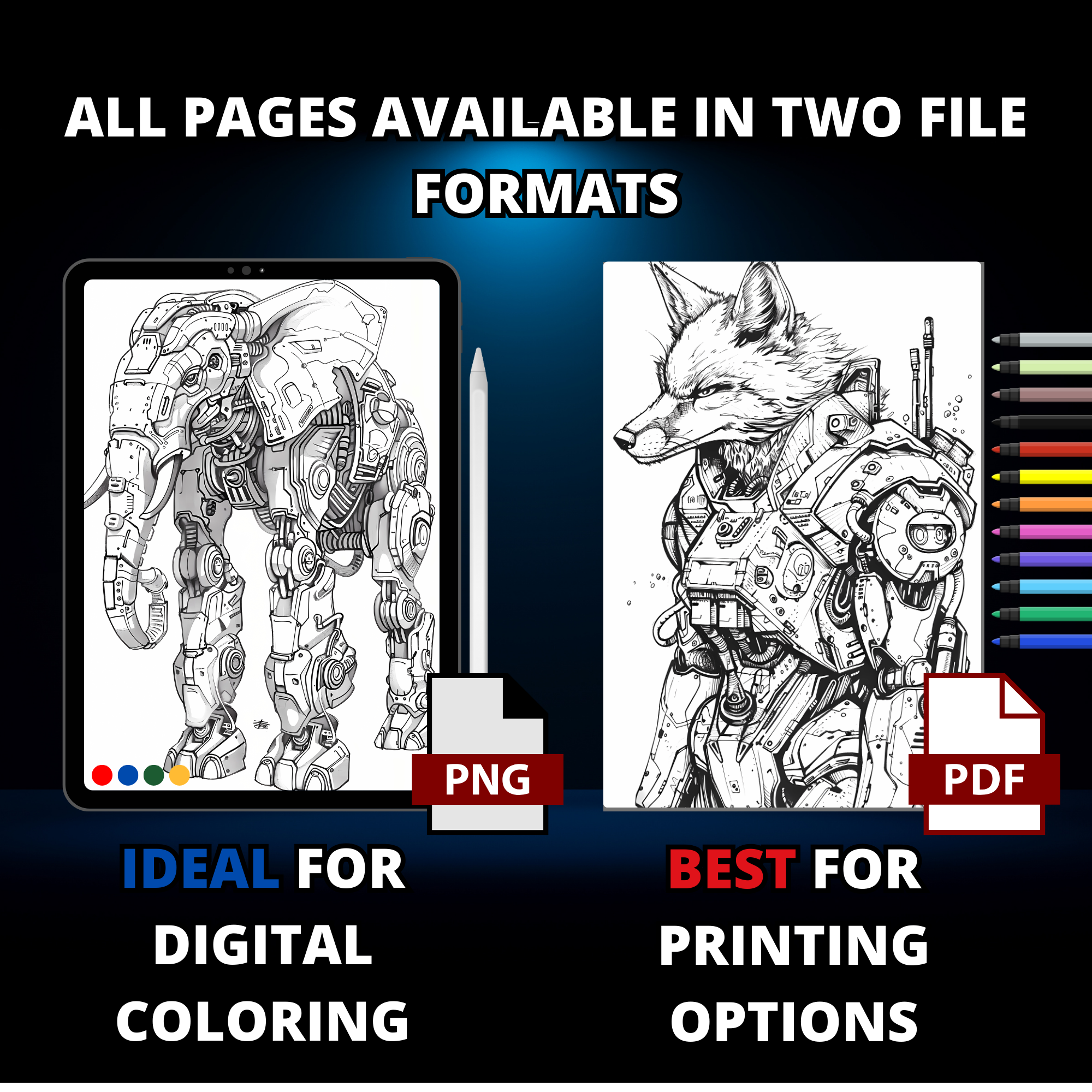 Armoured Giant Animals Coloring Pages