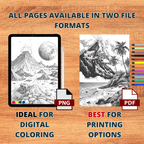 The Great Mountains' Volcanoes Coloring Pages