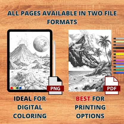 The Great Mountains' Volcanoes Coloring Pages